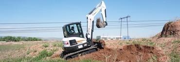 Заказ мини-экскаватора с гидромолотом Bobcat